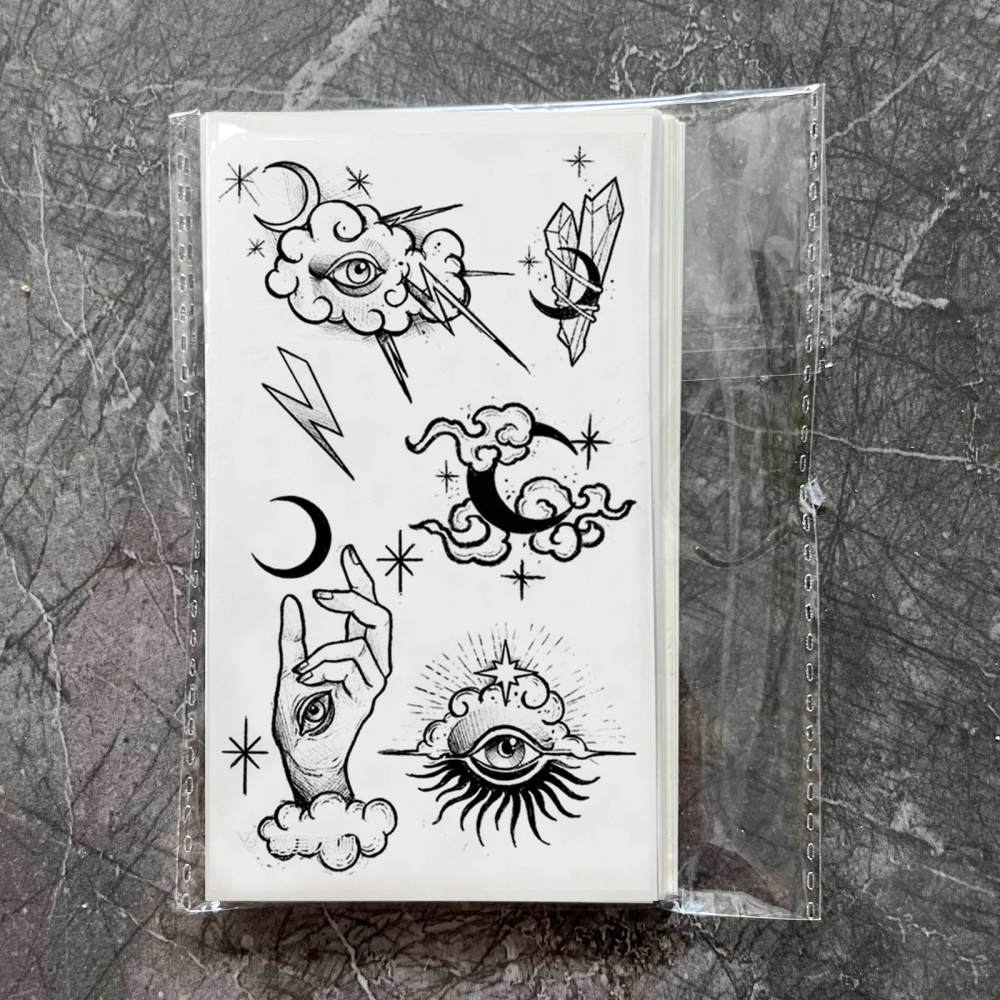 15 Sheets Cute Space Temporary Tattoos For Women Men Adults Hands Finger Foot Neck Clavicle Legs Thigh Forearm Shank Arm Body Art Makeup, Semi Permanent Temp Fake Tattoo Stickers Waterproof Long Lasting Realistic Tatoos For Festival Party Accessory