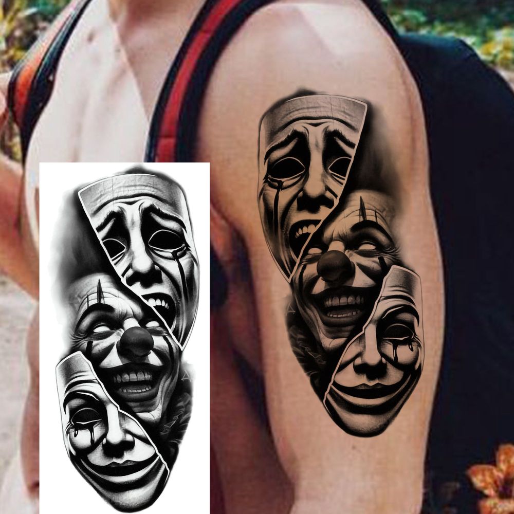 8 Sheets Chicano Temporary Tattoos For Women Men Adults Hands Finger Foot Neck Clavicle Shank Arm Body Art Makeup, Semi Permanent Fake Tattoo Stickers Waterproof Long Lasting Realistic Tatoos