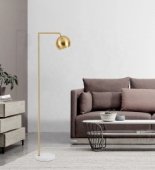 Modern New Design Golden Metal Shade Standing Floor Lamp for Bedroom