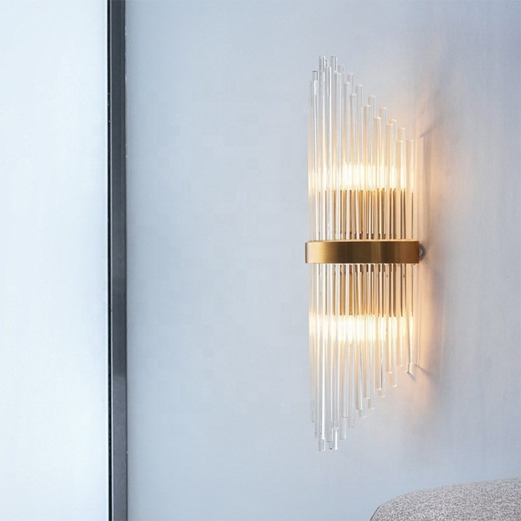 Luxury Modern Minimalist Fancy Indoor Wall Light Crystal Bedside Led Wall Light for Home Room Decor