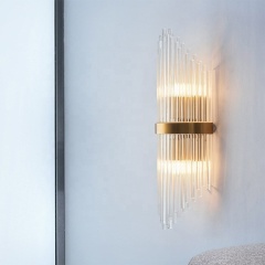 Luxury Modern Minimalist Fancy Indoor Wall Light Crystal Bedside Led Wall Light for Home Room Decor
