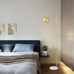Modern New Design Golden Metal Shade Standing Floor Lamp for Bedroom