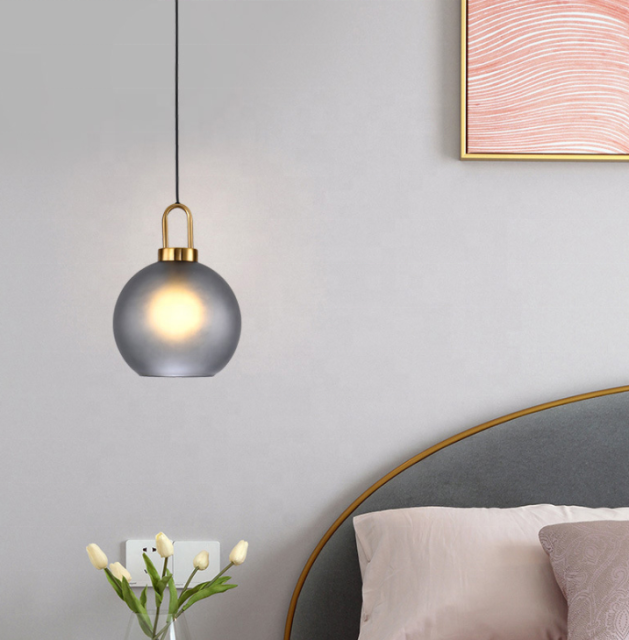 Indoor Cluster E27 Smoke Grey Glass Chandelier Modern Home Lighting Bubble Ball LED Ceiling Pendant Light for Living Room