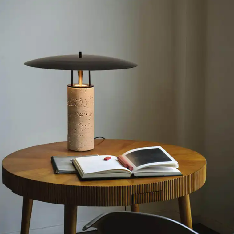 Travertine Luxury Modern Mushroom Simple Living Room Tischlampe Led Bedside Reading Desk Lampe De Table Lamp for Restaurants