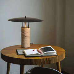 Travertine Luxury Modern Mushroom Simple Living Room Tischlampe Led Bedside Reading Desk Lampe De Table Lamp for Restaurants