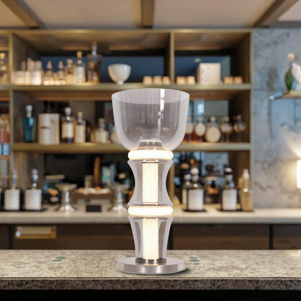 Modern Creative Design Glass Table Lamps Hotel Home Decoration Light Bedroom Living Room Bedside Bar LED Table Lamp Light
