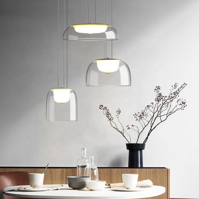 Hotel Dining Room Decor White Luxury Modern Art Design Blown Glass Chandelier Pendant Light