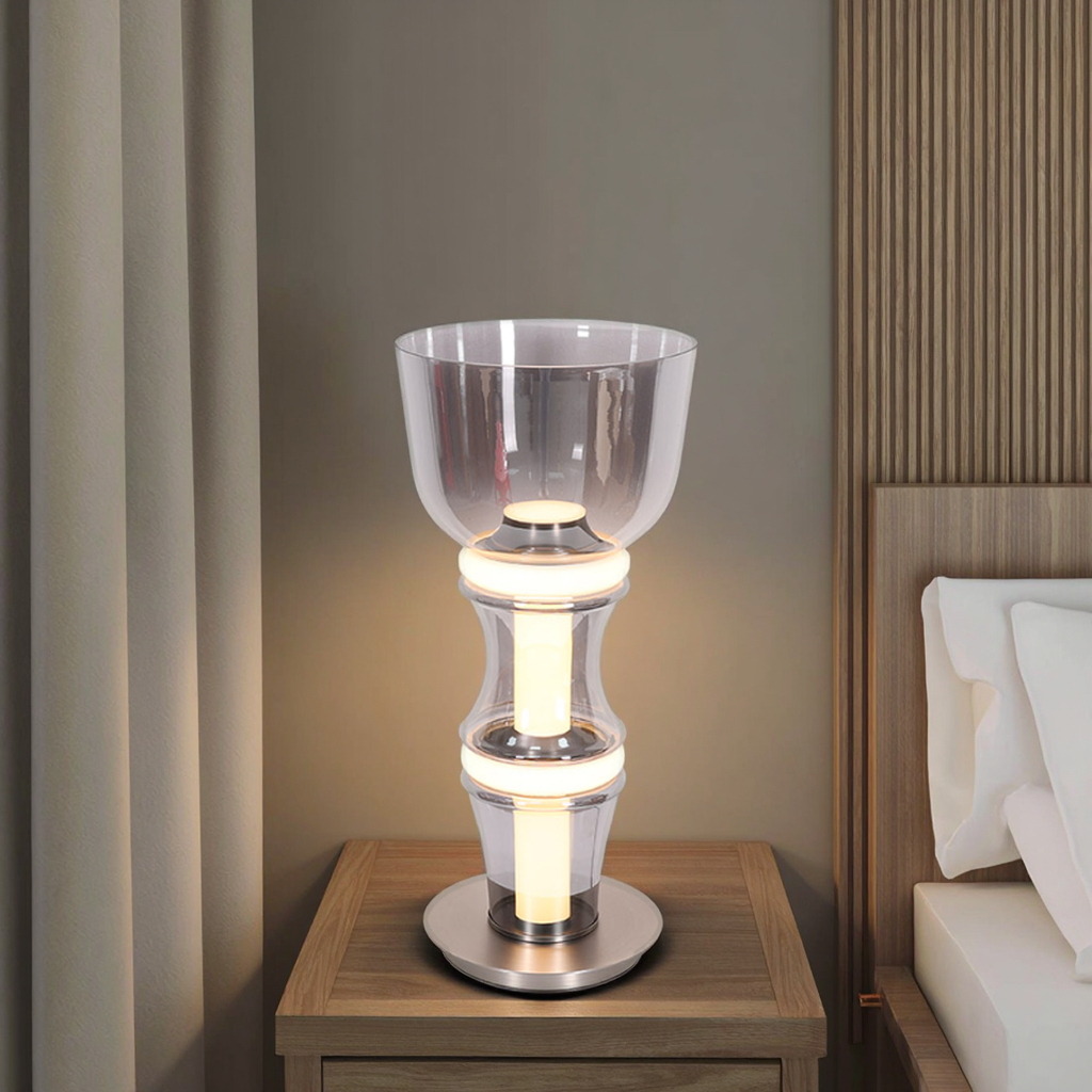 Modern Creative Design Glass Table Lamps Hotel Home Decoration Light Bedroom Living Room Bedside Bar LED Table Lamp Light