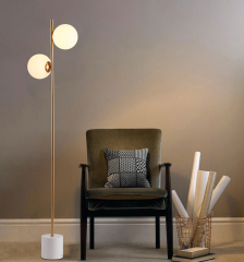 Modern Floor Stand Light Marble Base Gold Led Corner Floor Stand Lamp for Hotel Room