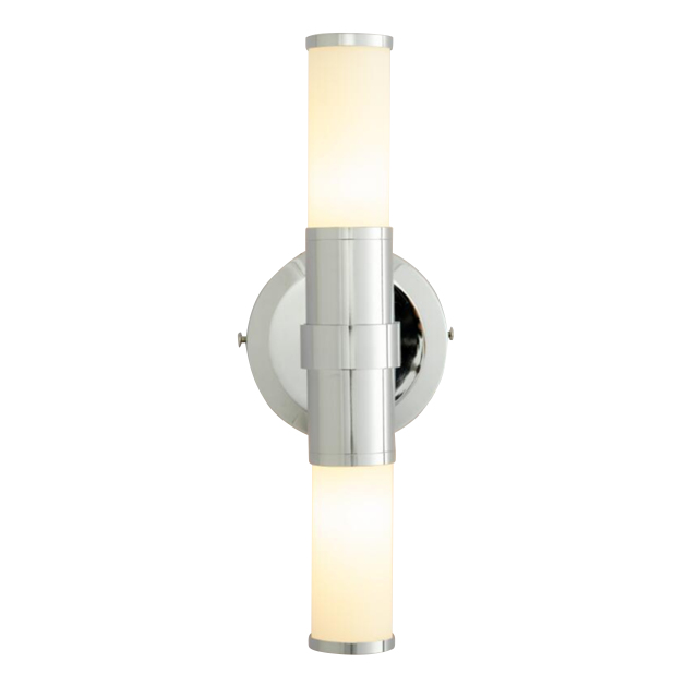 Modern Art Deco Glass Tube Lampshade Double Lighting Heads Wall Lamp for Bedroom