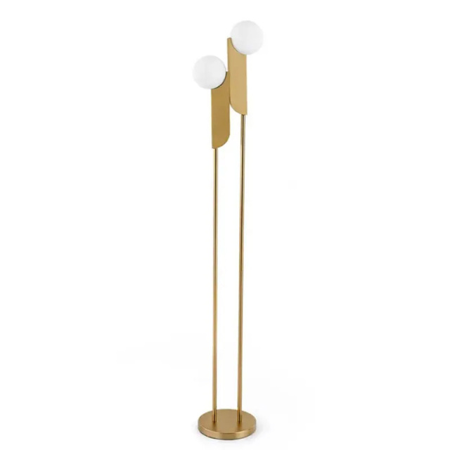 Nordic Hotel Golden Metal Frame Decorative Lighting LED Modern Standing Floor Lamp for Living Room Decor