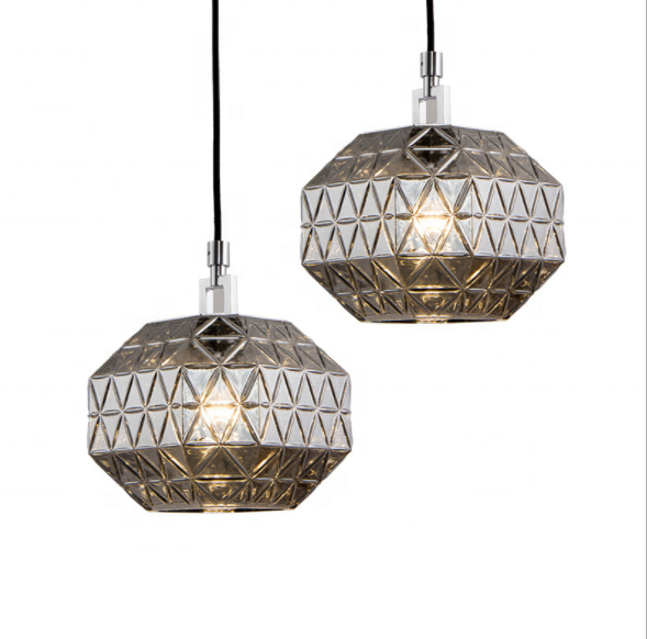 Modern Creative Ceiling Lamp Elegant Glass Metal Gold Round Pendant Light for Hotel Living Room Bedroom
