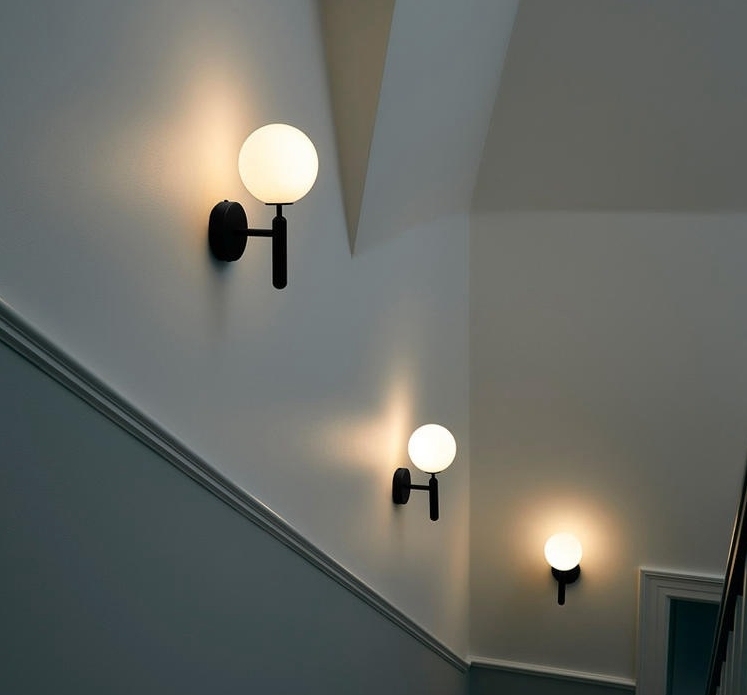 INSPIRE Modern Glass Luxury Wall Lamp Hotel Home Decor LED Indoor Light Black Gold Bedroom Wall Light Lamp