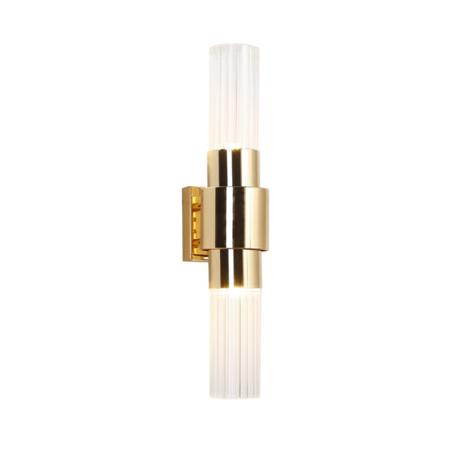 Chromed Glass Wall Lamp Modern Gold Wall Lamp for Hotel Decoration