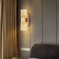 Modern Indoor Decoration Glass Wall Light LED Warm Sconce Luxury Design for Hotel Bedroom Decor Bedside Wall Lamp