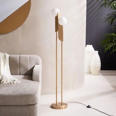Nordic Hotel Golden Metal Frame Decorative Lighting LED Modern Standing Floor Lamp for Living Room Decor