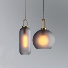 Indoor Cluster E27 Smoke Grey Glass Chandelier Modern Home Lighting Bubble Ball LED Ceiling Pendant Light for Living Room