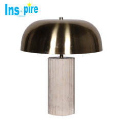 Gold Shade+Travertine Base