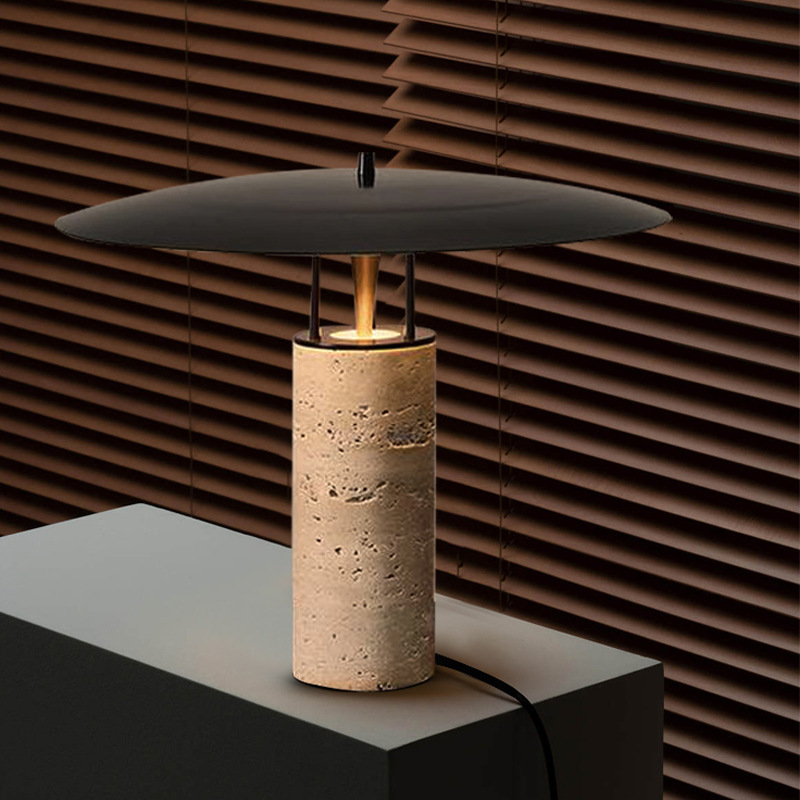 Travertine Luxury Modern Mushroom Simple Living Room Tischlampe Led Bedside Reading Desk Lampe De Table Lamp for Restaurants