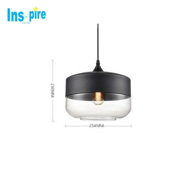 Modern Home Industrial Style Luxury Hotel Restaurant Bedroom Indoor Lamp Black Transparent Glass Chandelier Pendant Light