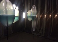 Nordic Luxury Restaurant Bar Hotel Livingroom Pendant Light Dining Modern Blue Glass LED Chandelier