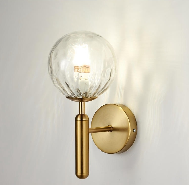 INSPIRE Modern Glass Luxury Wall Lamp Hotel Home Decor LED Indoor Light Black Gold Bedroom Wall Light Lamp