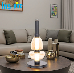 Luxury Cafe Dining Table Light Glass Light Nordic Creative Decorative Glass Ball Vertical Table Lamp