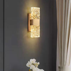 Modern Indoor Decoration Glass Wall Light LED Warm Sconce Luxury Design for Hotel Bedroom Decor Bedside Wall Lamp