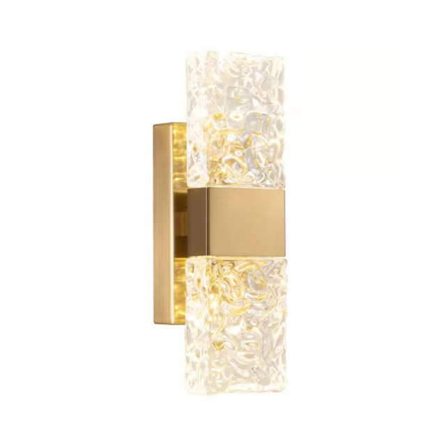 Modern Indoor Decoration Glass Wall Light LED Warm Sconce Luxury Design for Hotel Bedroom Decor Bedside Wall Lamp