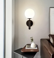 INSPIRE Modern Glass Luxury Wall Lamp Hotel Home Decor LED Indoor Light Black Gold Bedroom Wall Light Lamp