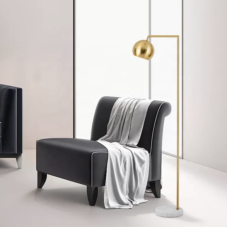 Modern New Design Golden Metal Shade Standing Floor Lamp for Bedroom