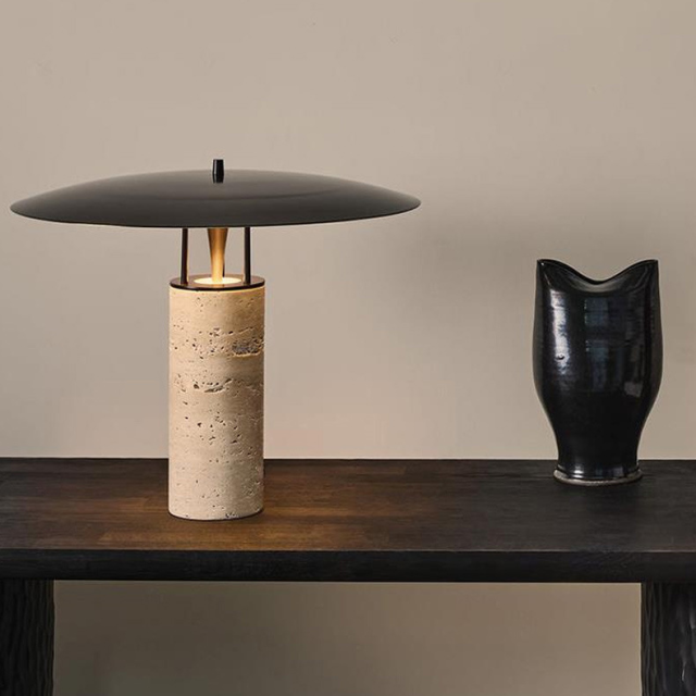 Travertine Luxury Modern Mushroom Simple Living Room Tischlampe Led Bedside Reading Desk Lampe De Table Lamp for Restaurants