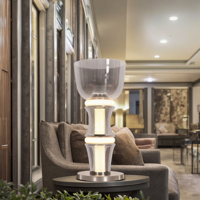 Modern Creative Design Glass Table Lamps Hotel Home Decoration Light Bedroom Living Room Bedside Bar LED Table Lamp Light