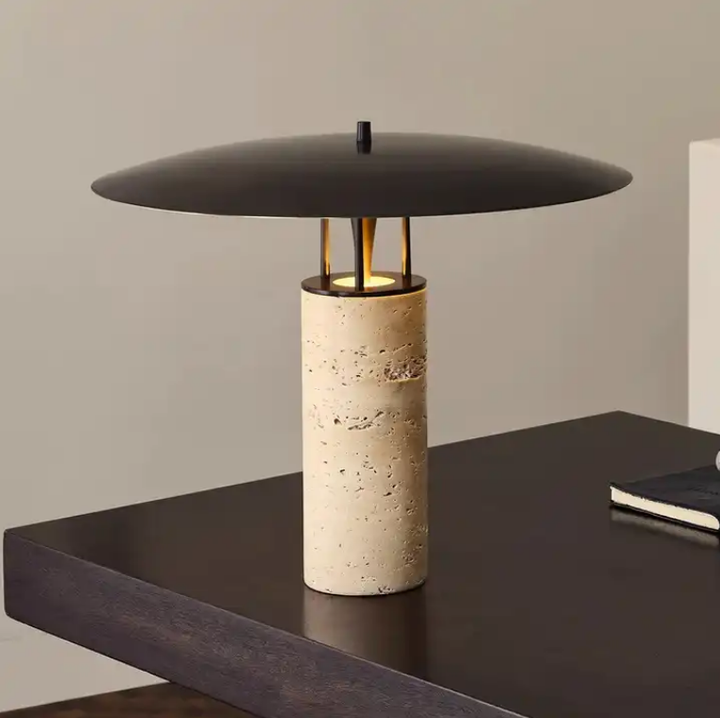 Travertine Luxury Modern Mushroom Simple Living Room Tischlampe Led Bedside Reading Desk Lampe De Table Lamp for Restaurants
