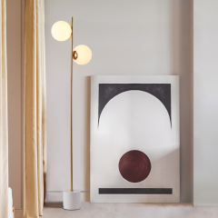 Modern Floor Stand Light Marble Base Gold Led Corner Floor Stand Lamp for Hotel Room