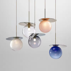Nordic Bubble Type Dining Room Pendant Lamp Round Ball Creative Glass Ball Pendant Light Fixture for Living Room