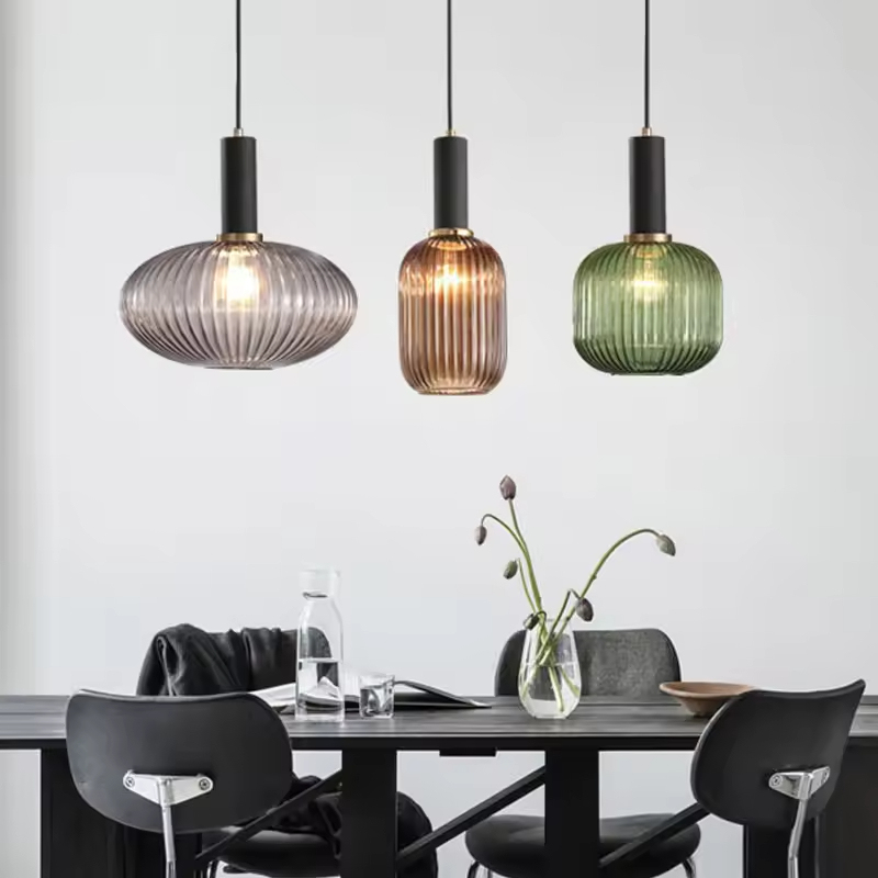 Minimalist LED Indoor Pendant Lamp Nordic Bar Restaurant Glass Hanging Lamp Lighting Led Decorative Pendant Light