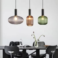 Minimalist LED Indoor Pendant Lamp Nordic Bar Restaurant Glass Hanging Lamp Lighting Led Decorative Pendant Light