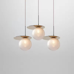 Nordic Bubble Type Dining Room Pendant Lamp Round Ball Creative Glass Ball Pendant Light Fixture for Living Room
