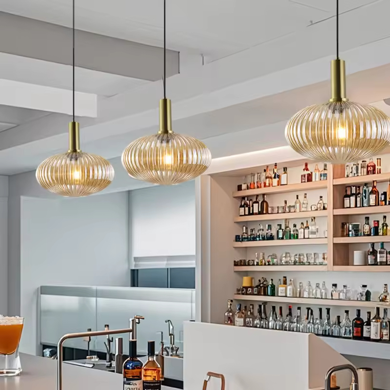 Minimalist LED Indoor Pendant Lamp Nordic Bar Restaurant Glass Hanging Lamp Lighting Led Decorative Pendant Light