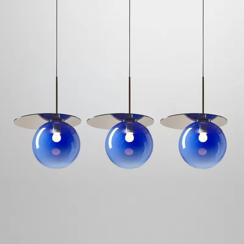 Nordic Bubble Type Dining Room Pendant Lamp Round Ball Creative Glass Ball Pendant Light Fixture for Living Room