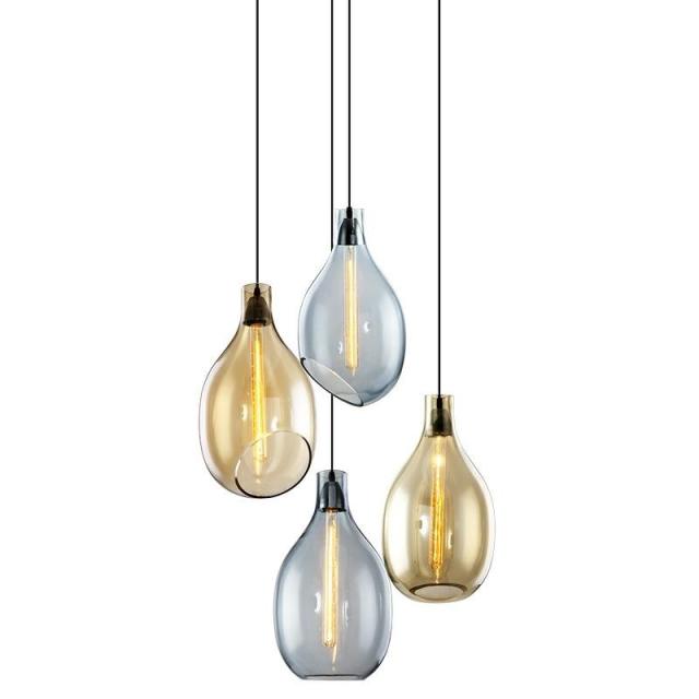 Nordic Glass Pendant Light Fixture Minimalist Kitchen Island Dining Table Living Room LED Glass Pendant Lamp
