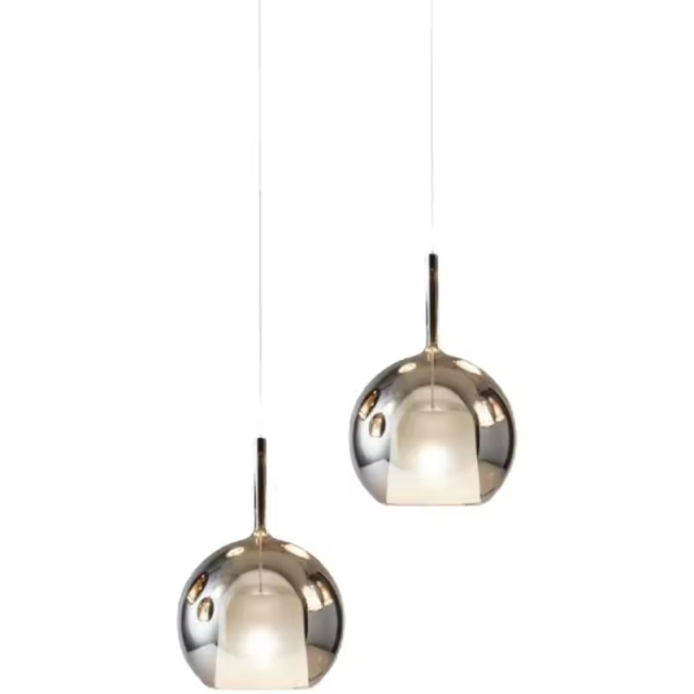 Minimalist Led Indoor Pendant Lamp Glass Metal Kitchen Living Room Decorative Hanging Lamp for Diner Table
