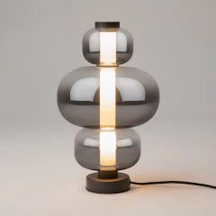 Nordic Modern Creative Table Lamp Bedroom Bedside Hotel Luxury Decorative Metal Base Desk Glass Table Lamp