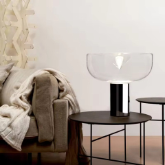 Nordic Modern Creative Table Lamp Bedroom Bedside Hotel Luxury  Decorative Metal Base Desk Glass Table Lamp