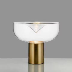 Nordic Modern Creative Table Lamp Bedroom Bedside Hotel Luxury  Decorative Metal Base Desk Glass Table Lamp