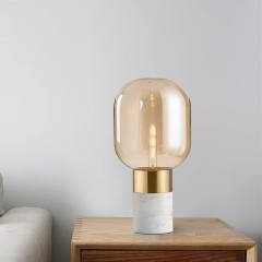 Modern Indoor Home Minimalist Study Bedroom Bedside Lamp Glass Light Luxury Decorative Table Lamp
