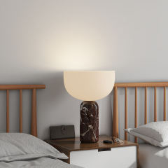Nordic Creative Table Lamp Home Living Room Bedside Decorative Hotel Marble Base Glass Table Lamp for Bedroom