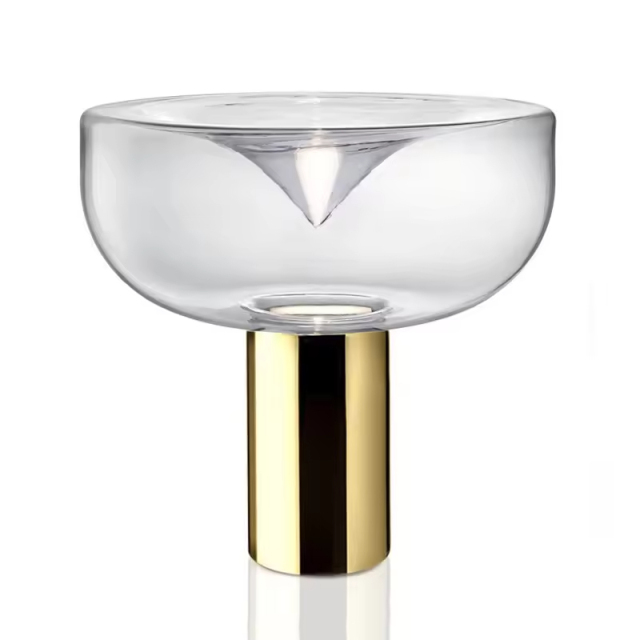 Nordic Modern Creative Table Lamp Bedroom Bedside Hotel Luxury  Decorative Metal Base Desk Glass Table Lamp