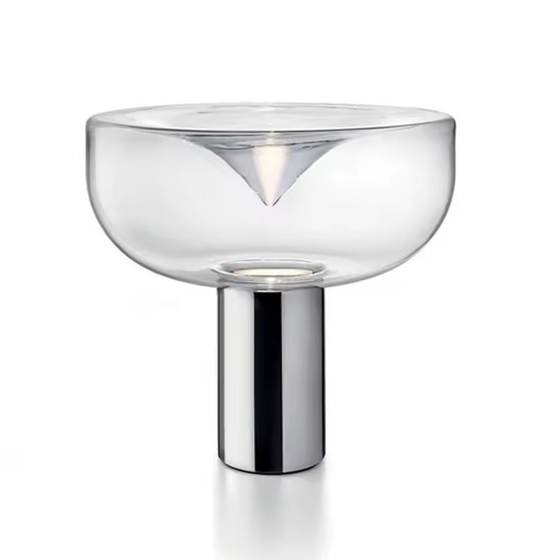 Nordic Modern Creative Table Lamp Bedroom Bedside Hotel Luxury  Decorative Metal Base Desk Glass Table Lamp